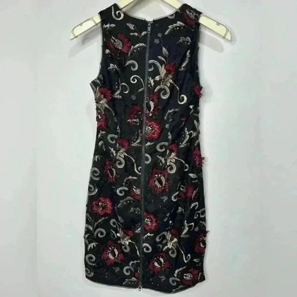 Aidan By Aidan Mattox Cocktail Embroidered Dress Size 2 - Picture 5 of 5